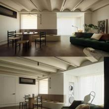 爆改119㎡精装房，波浪吊顶，拱形双开门，住进浪漫“咖啡屋”！