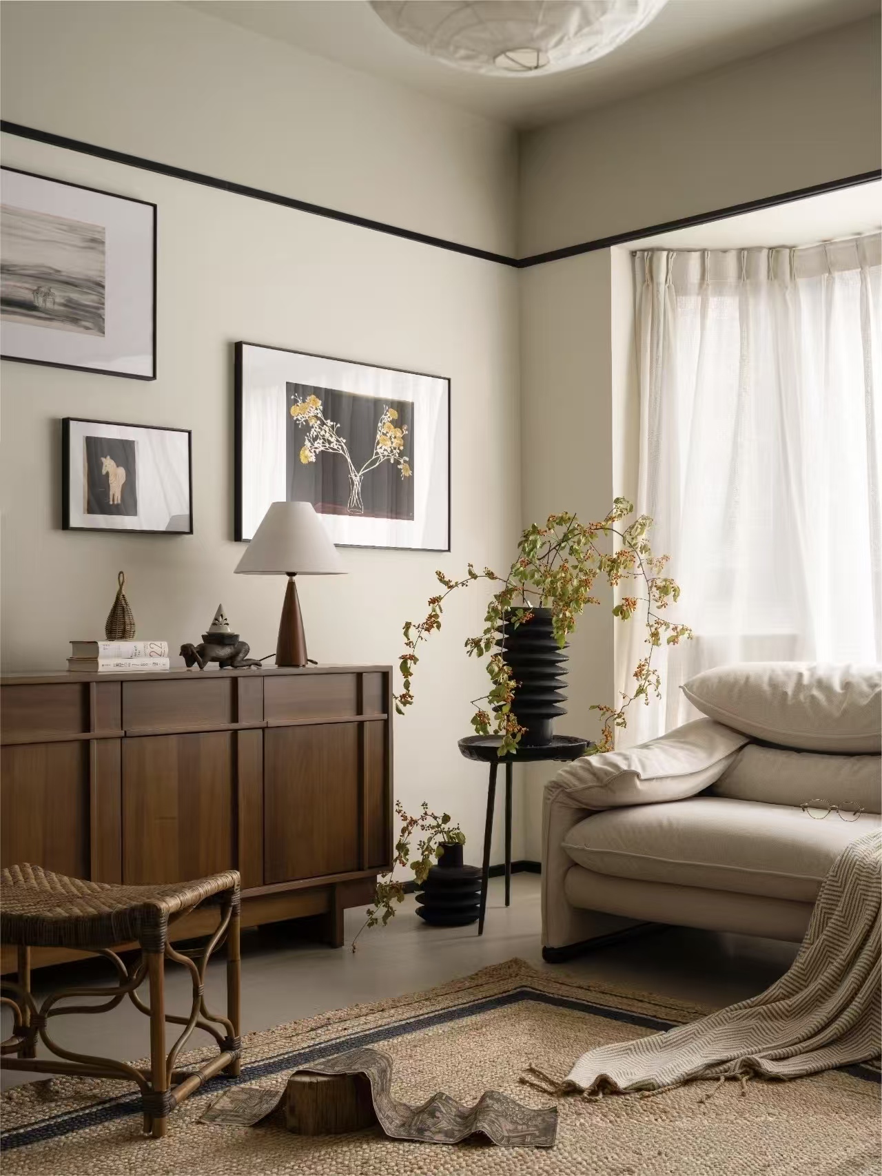 85㎡老房逆袭成中古风美宅，温馨宁静、自在松弛