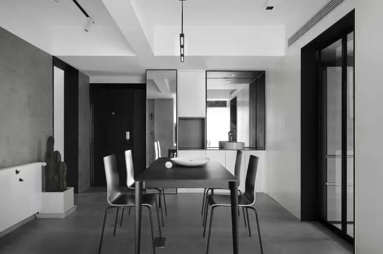 黑白灰极简主义的新家