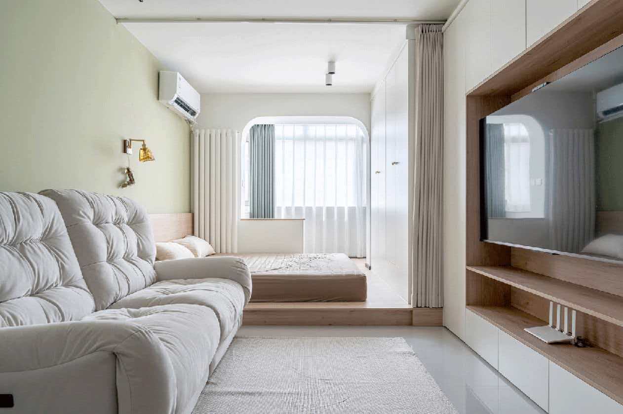 50㎡治愈系小屋，清新配色自带松弛滤镜