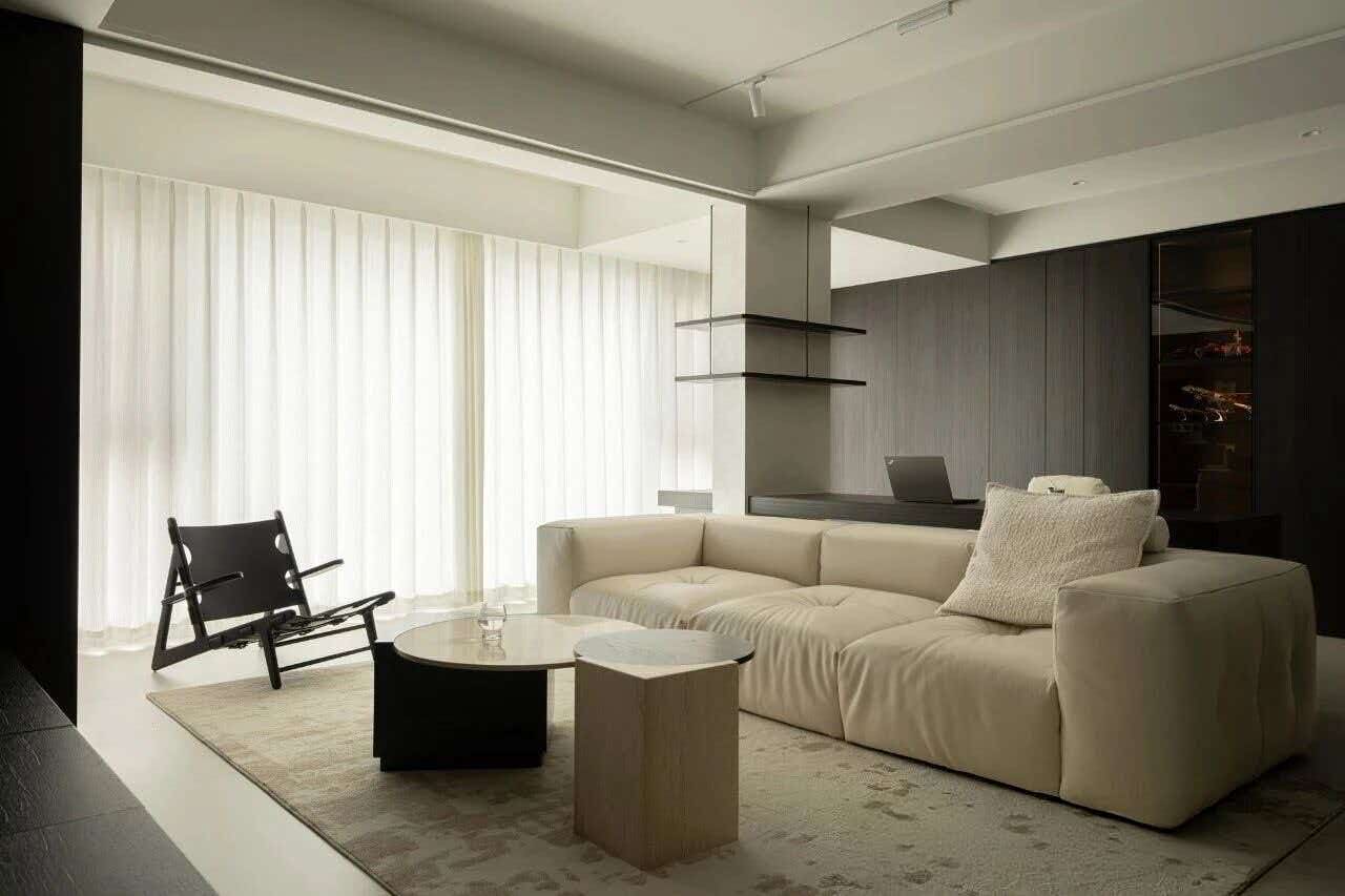 130㎡简约深浅撞色，用光影温柔包裹三餐四季~